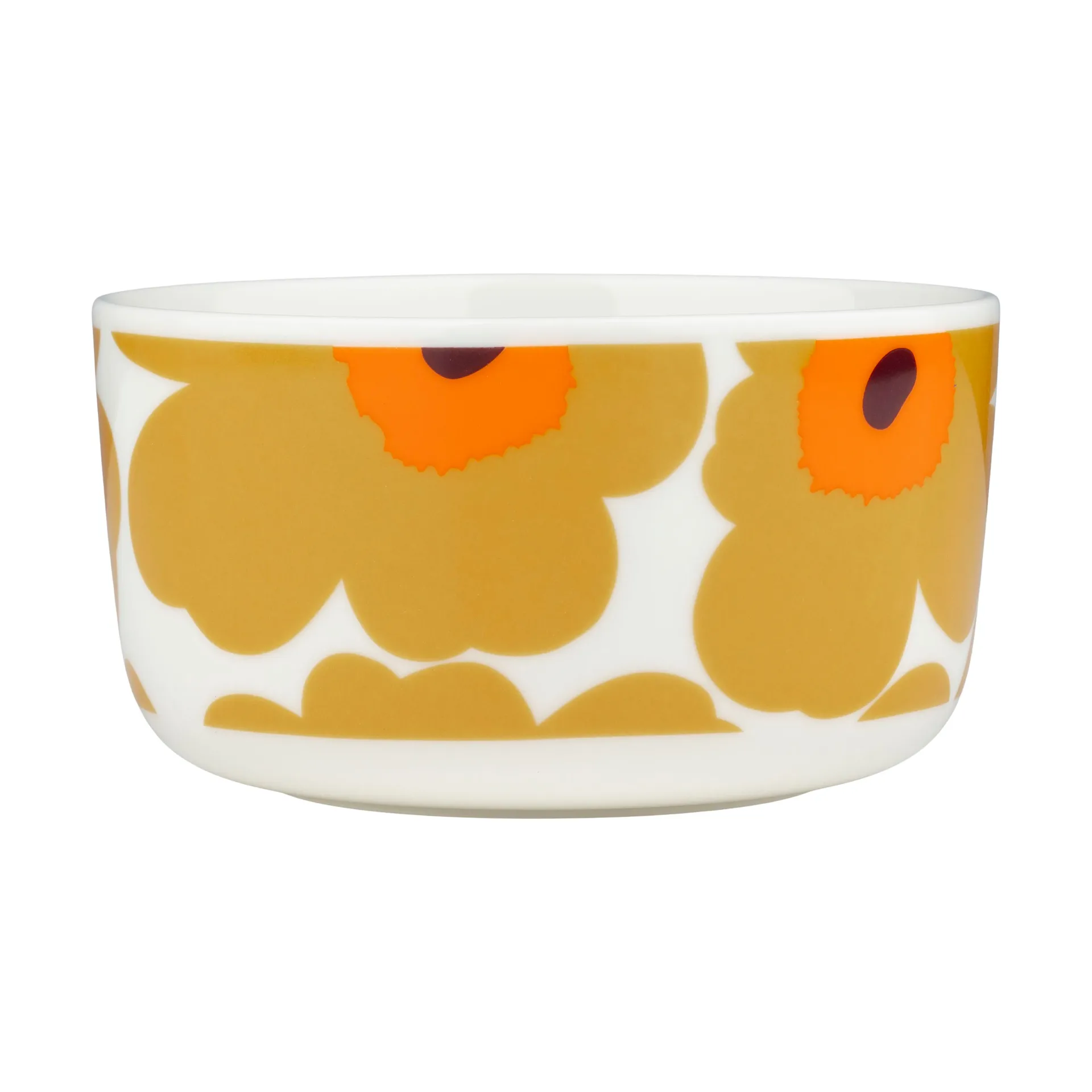 Unikko bolle 5 dl, White-caramel-warm orange Marimekko