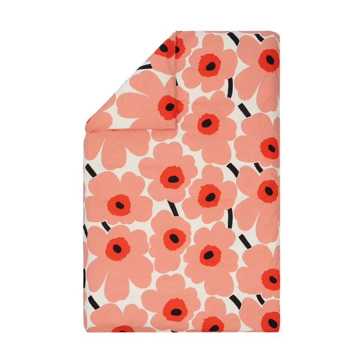 Unikko dynetrekk 150x210 cm - Off white-coral-orange red-charcoal - Marimekko