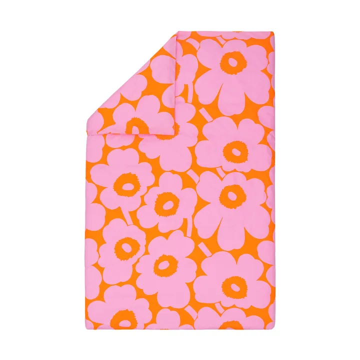 Unikko dynetrekk 150x210 cm - Orange-pink - Marimekko