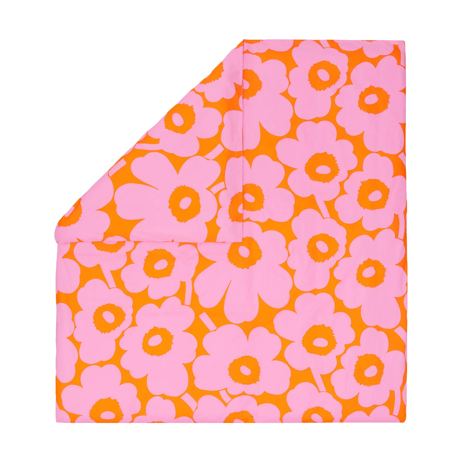 Unikko dynetrekk 220x240 cm, Orange-pink Marimekko