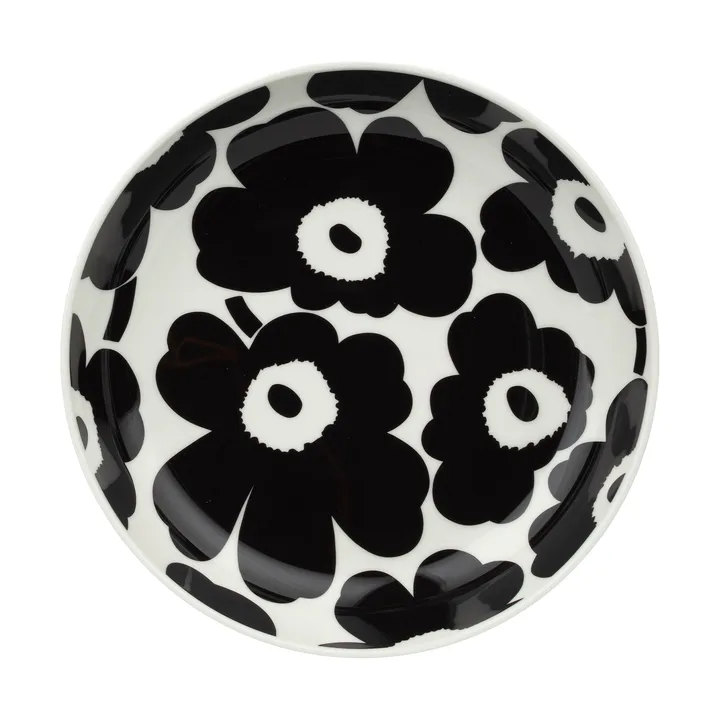 Unikko dyp tallerken Ø20,5 cm - Black-white - Marimekko