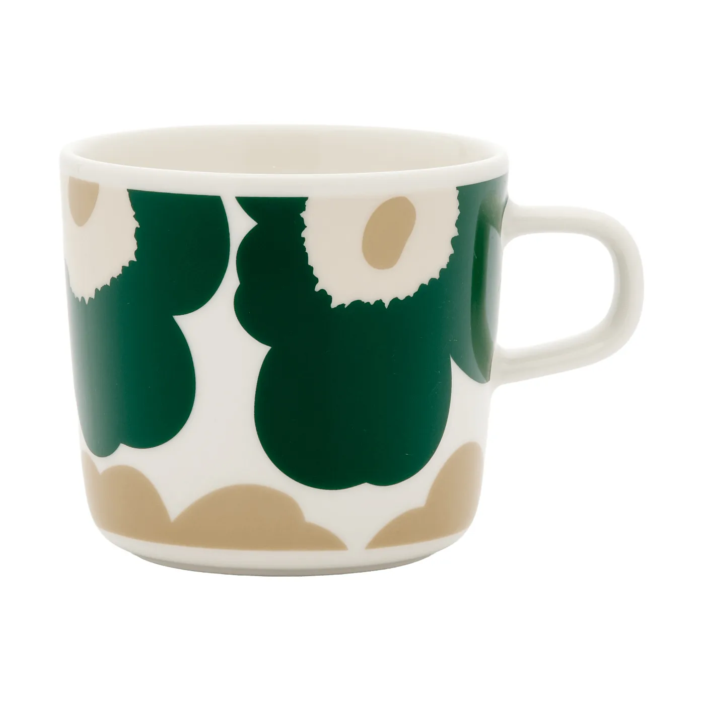 Unikko kaffekopp 20 cl, White-mørkegrønn-beige-lys sand Marimekko