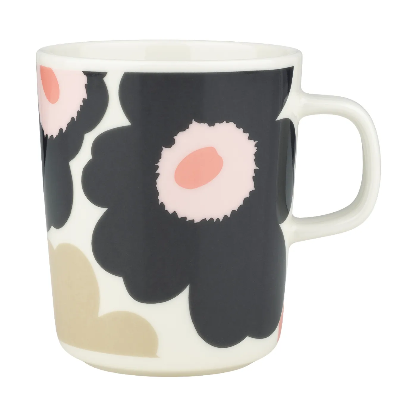 Unikko kopp 25 cl, Off white-charcoal-sand-pink Marimekko