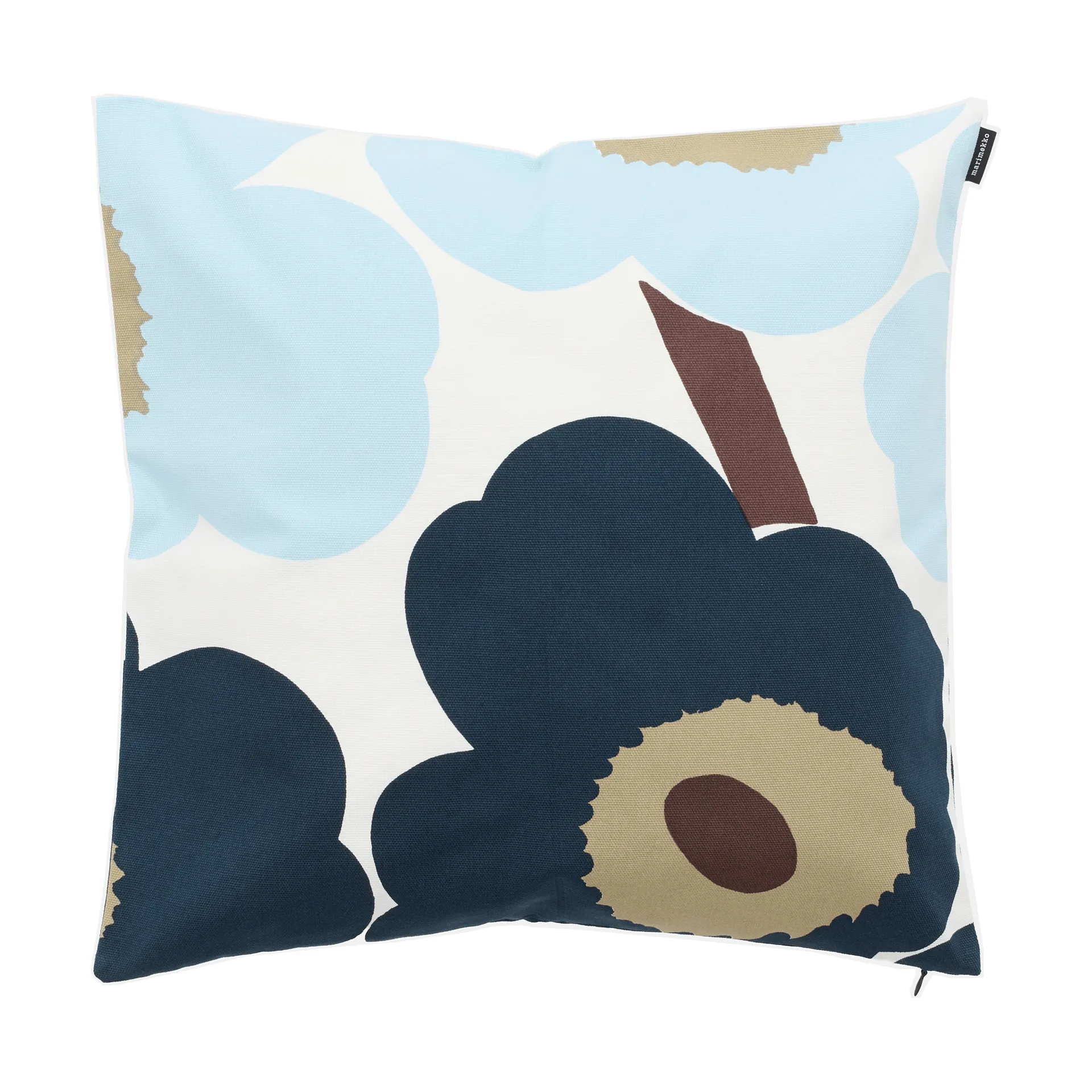 Unikko putetrekk 50x50 cm, White-blueberry-cold blue-dark brown Marimekko