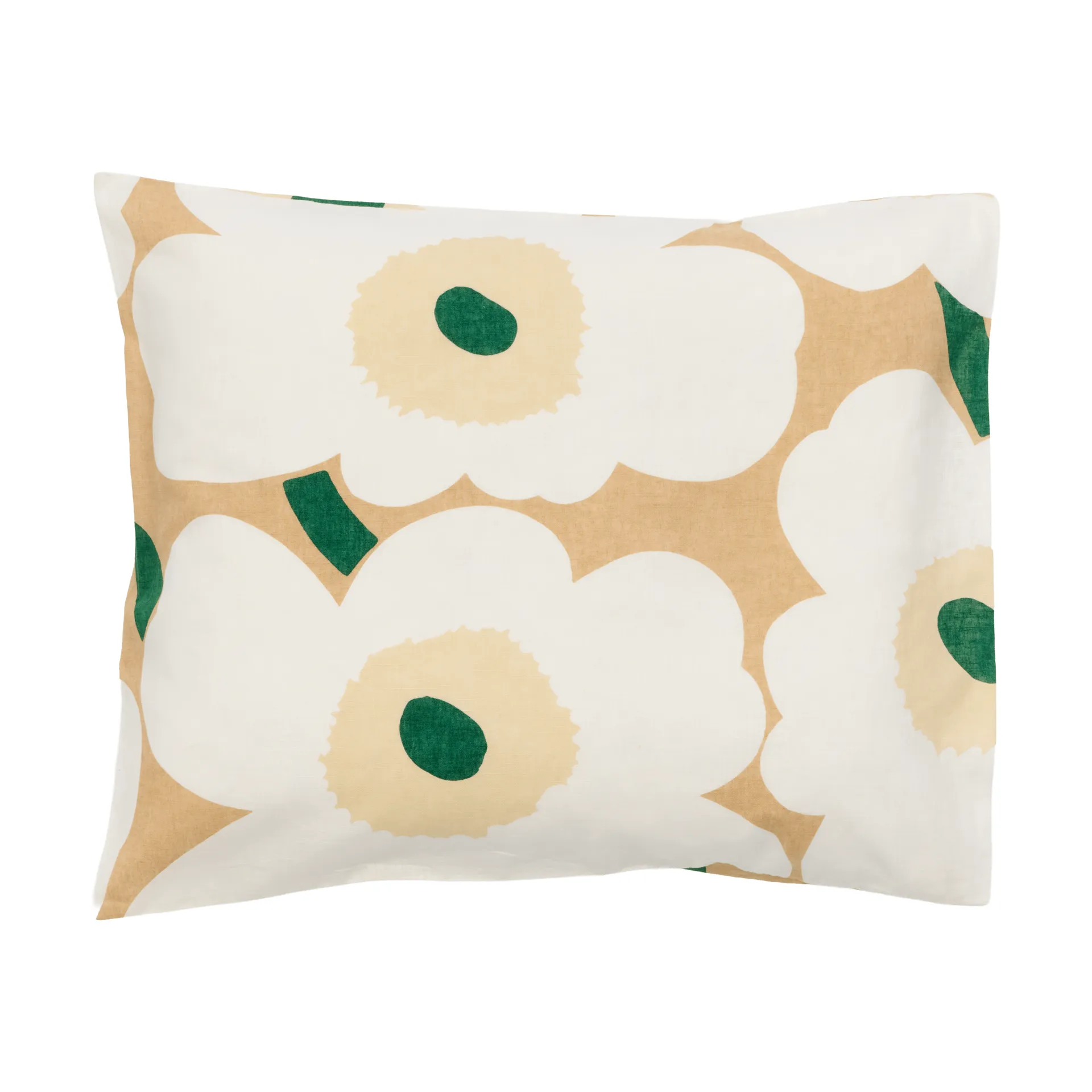 Unikko putevar/putetrekk 50 x 60 cm, Sand-off white-høy-emerald Marimekko
