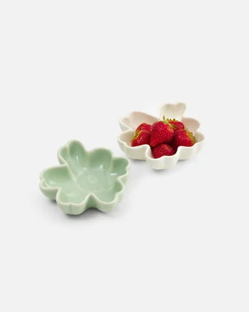 Unikko Shape skål Ø11 cm 2 deler - White-light green - Marimekko