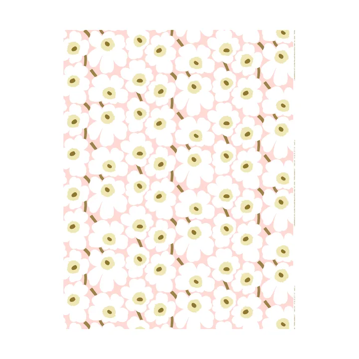 Unikko stoff - Pink-natural white-sand - Marimekko
