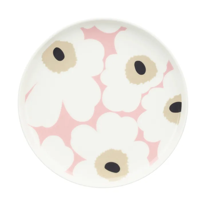 Unikko tallerken Ø 20 cm - Off white-pink-sand-charcoal - Marimekko