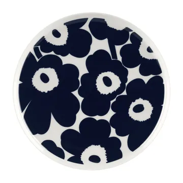 Unikko tallerken Ø 25 - Hvit-mørkeblå - Marimekko