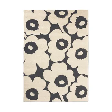 Unikko teppe outdoor - Charcoal-white, 160x230 cm - Marimekko