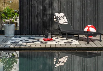 Unikko teppe outdoor - Charcoal-white, 200x280 cm - Marimekko