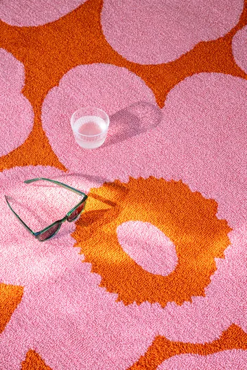 Unikko teppe outdoor - Pink-orange, 160x230 cm - Marimekko