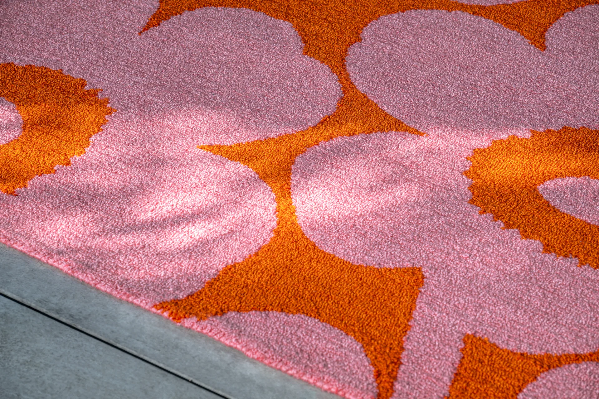 Unikko teppe outdoor, Pink-orange, 200x280 cm Marimekko