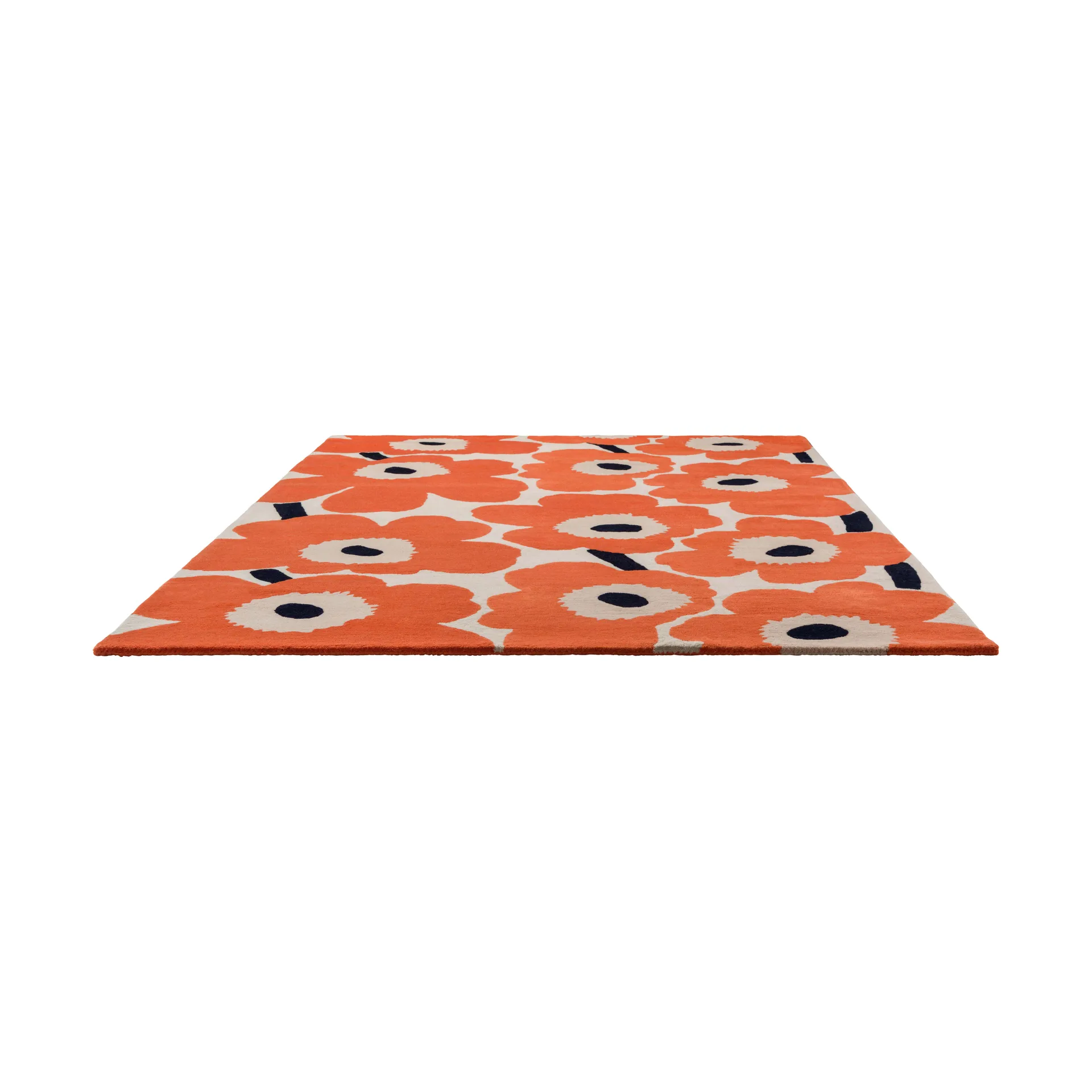 Unikko ullteppe, Orange Red, 250x350 cm Marimekko