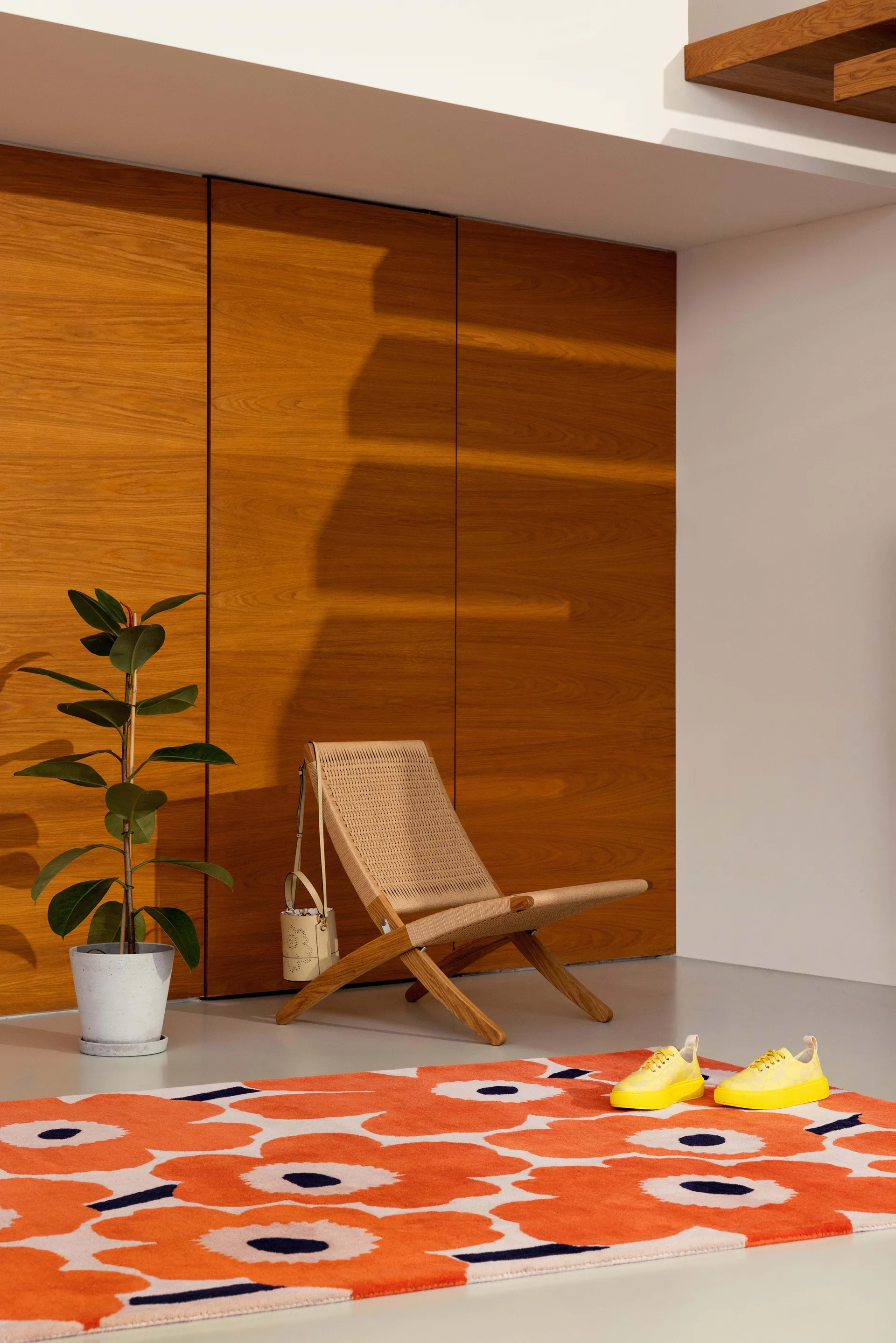 Unikko ullteppe, Orange Red, 250x350 cm Marimekko