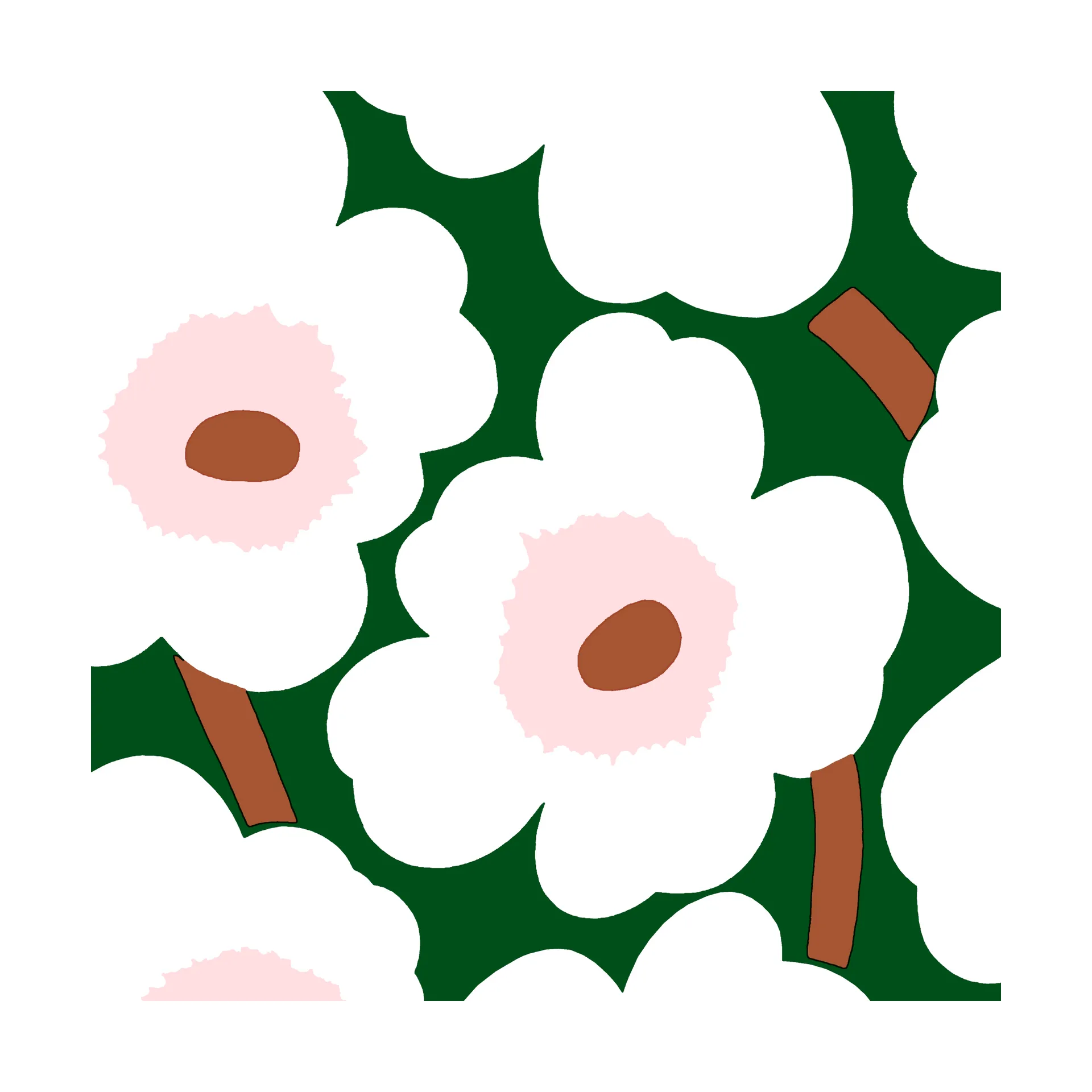 Unniko serviett 33x33 cm 20-pk, Dark green Marimekko