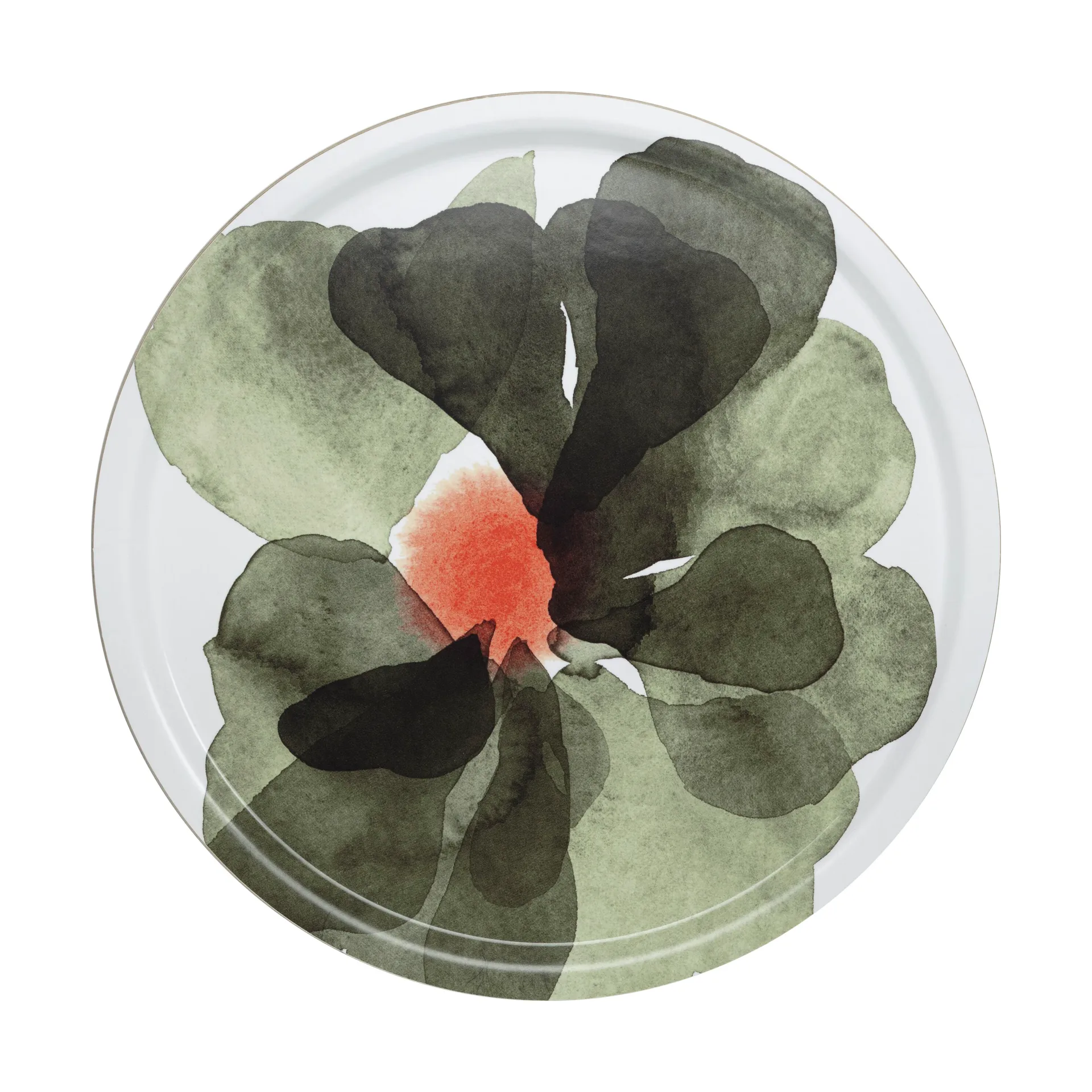 Valssi brett Ø46 cm, White-forest green-tomato red Marimekko