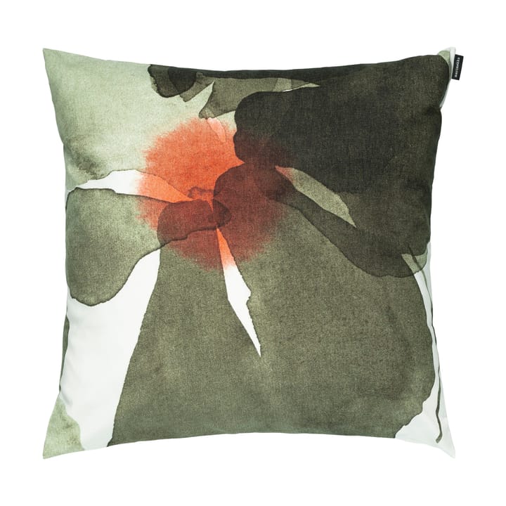 Valssi putetrekk 50x50 cm - White-forest green-tomato red - Marimekko