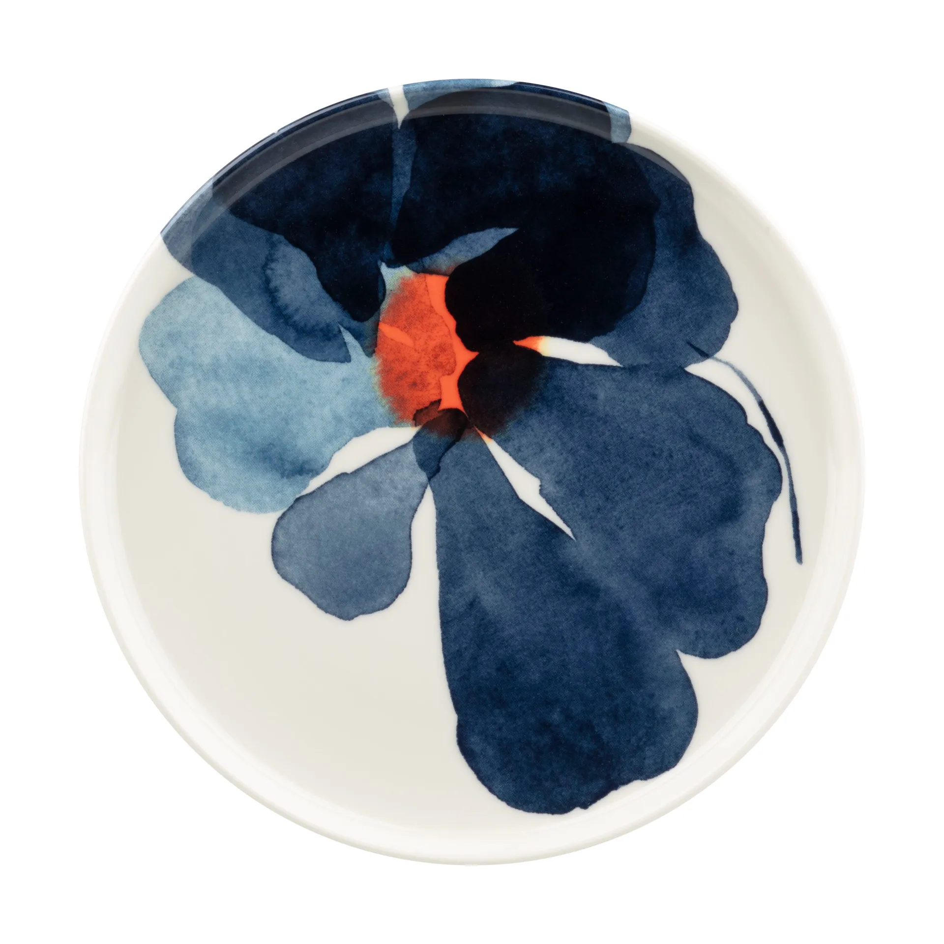 Valssi tallerken, White-dark blue-orange, Ø20 cm Marimekko