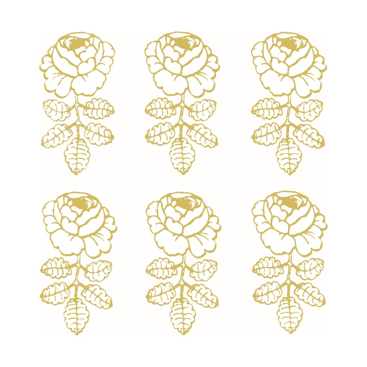 Vihkiruusu serviett 33 x 33 cm 20-pk - Gold-white - Marimekko
