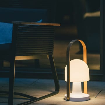 FollowMe Plus bordlampe - white, håndtak i eik - Marset