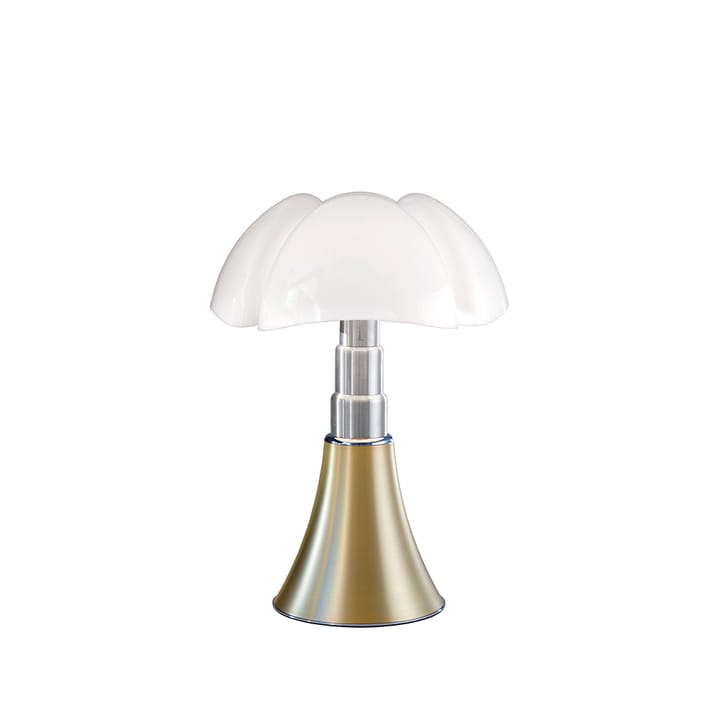 Pipistrello Medium bordlampe - messing satin-hvit skjerm - Martinelli Lucé