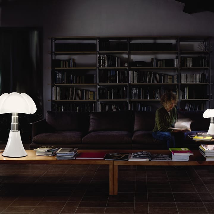 Pipistrello Mini bordlampe, kobber-hvit skjerm Martinelli Lucé
