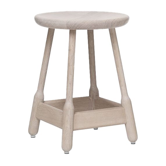 Albert barstol 50 cm - Hvitoljet eik - Massproductions