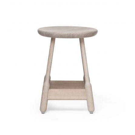 Albert barstol 50 cm, Hvitoljet eik Massproductions