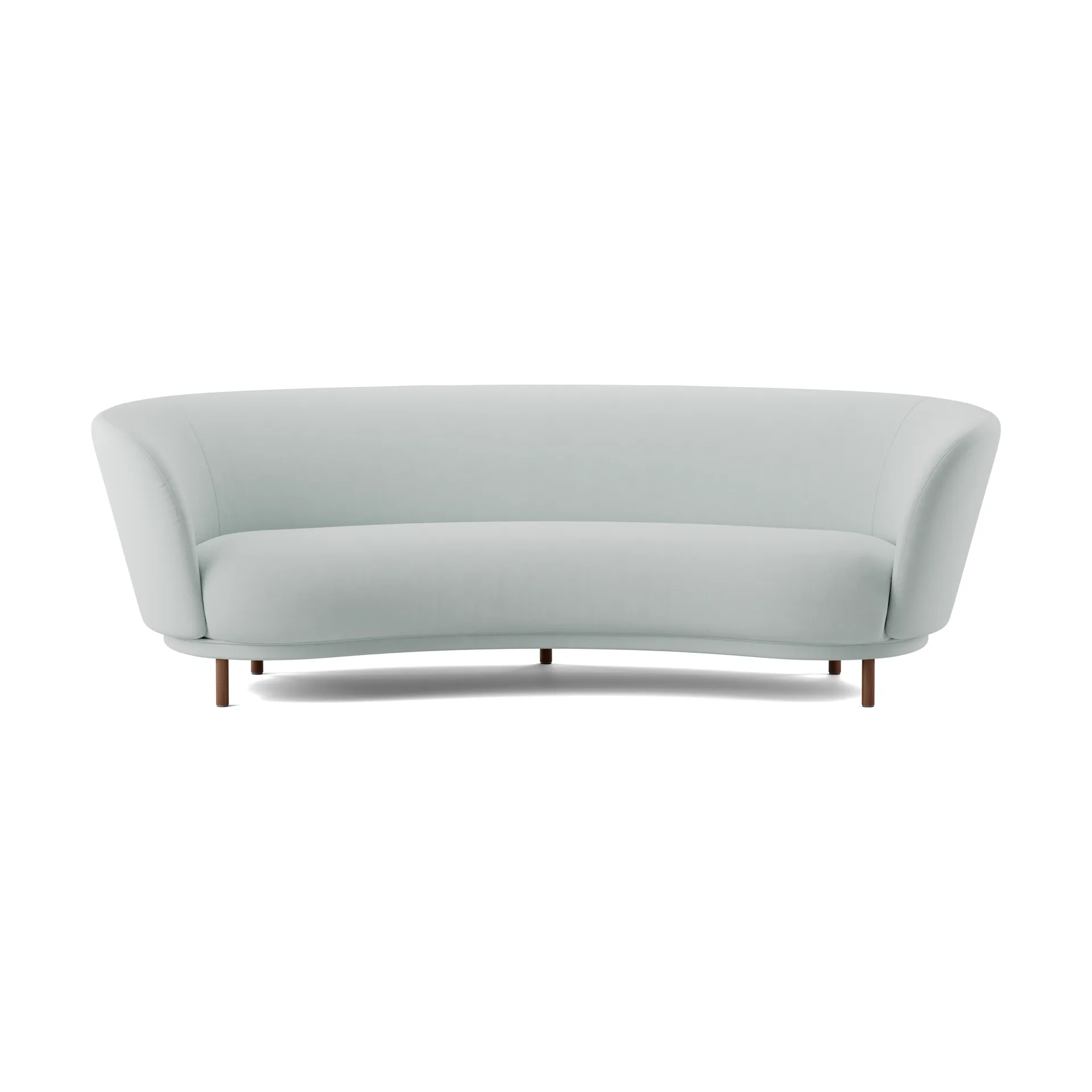 Dandy 3-seters sofa, Walnut-Linara 253 Swedish Grey Massproductions