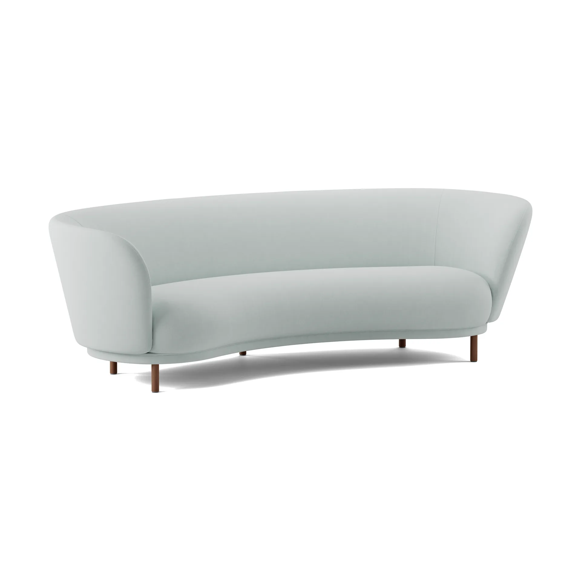 Dandy 3-seters sofa, Walnut-Linara 253 Swedish Grey Massproductions