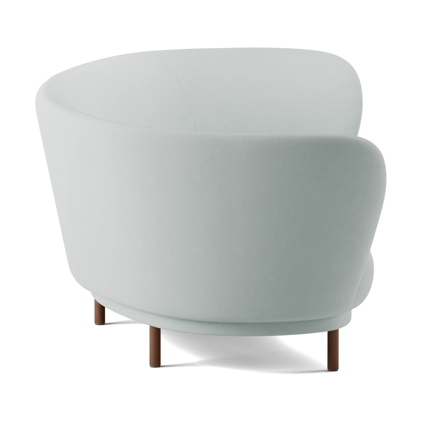 Dandy 3-seters sofa, Walnut-Linara 253 Swedish Grey Massproductions