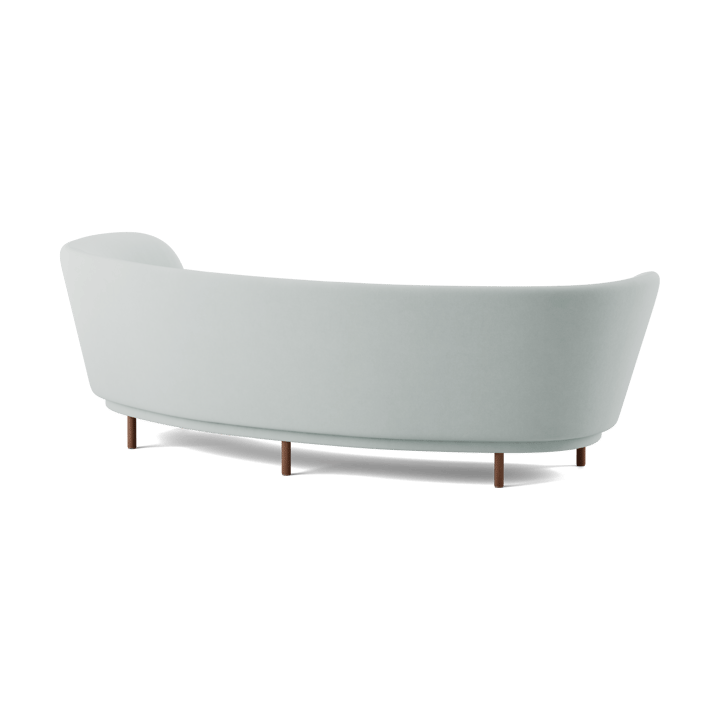 Dandy 3-seters sofa, Walnut-Linara 253 Swedish Grey Massproductions