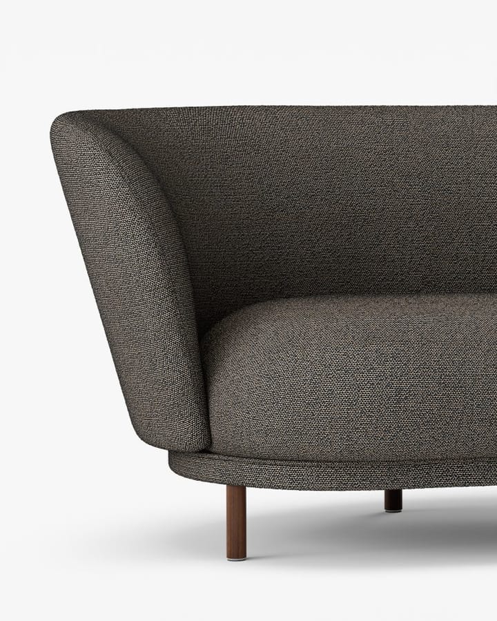 Dandy 3-siter sofa, Valnøtt-Sacho Safire 001 Massproductions