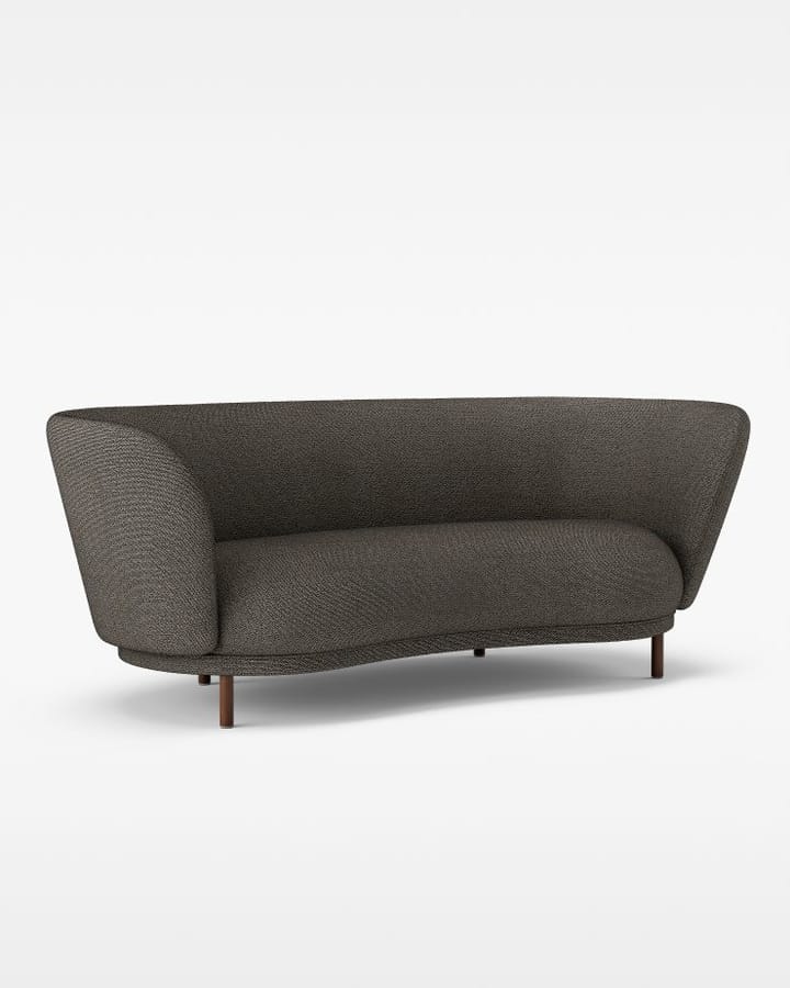 Dandy 3-siter sofa, Valnøtt-Sacho Safire 001 Massproductions