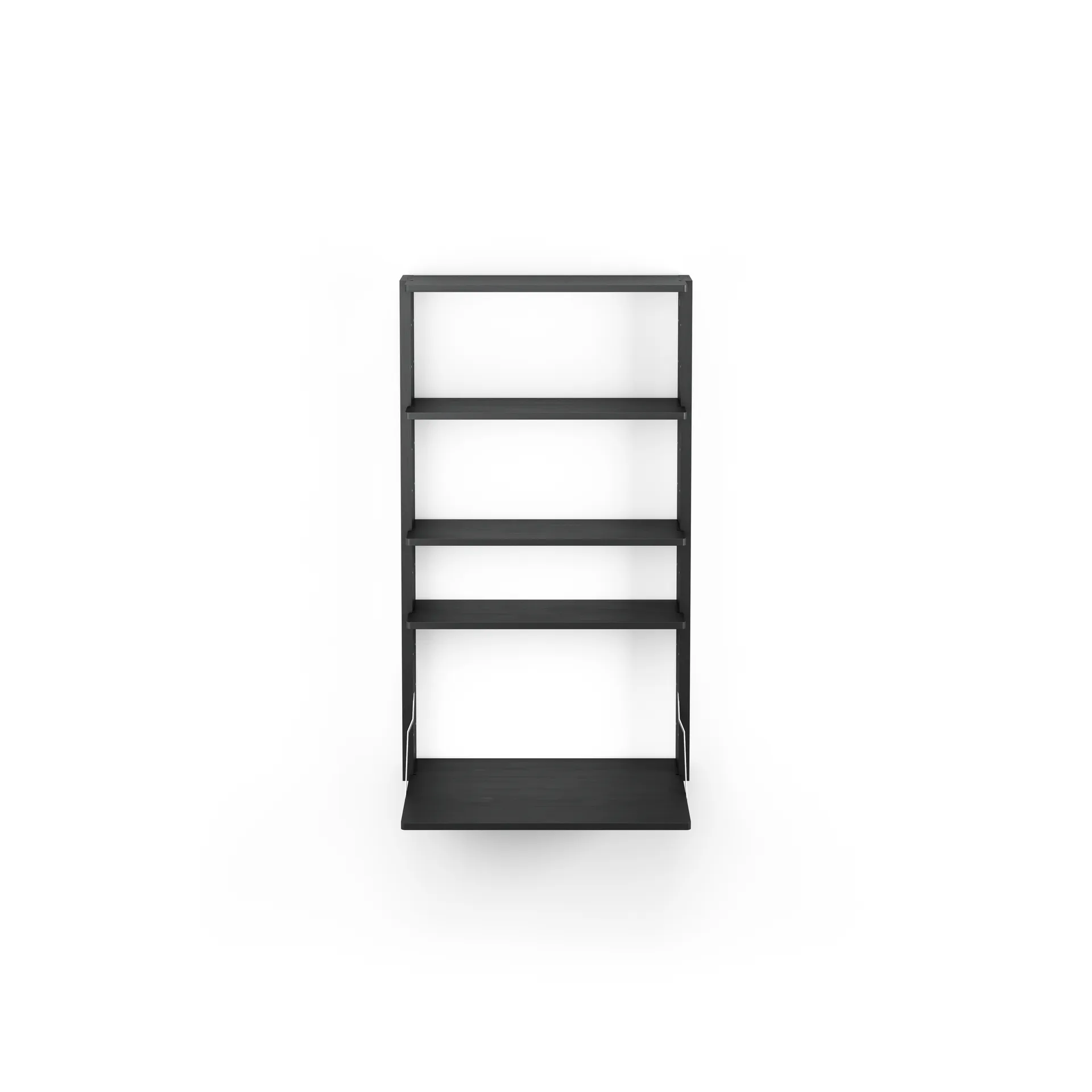 Gridlock – M1-A4-0-D vegghylle med skrivebord, Black stained Ash Massproductions