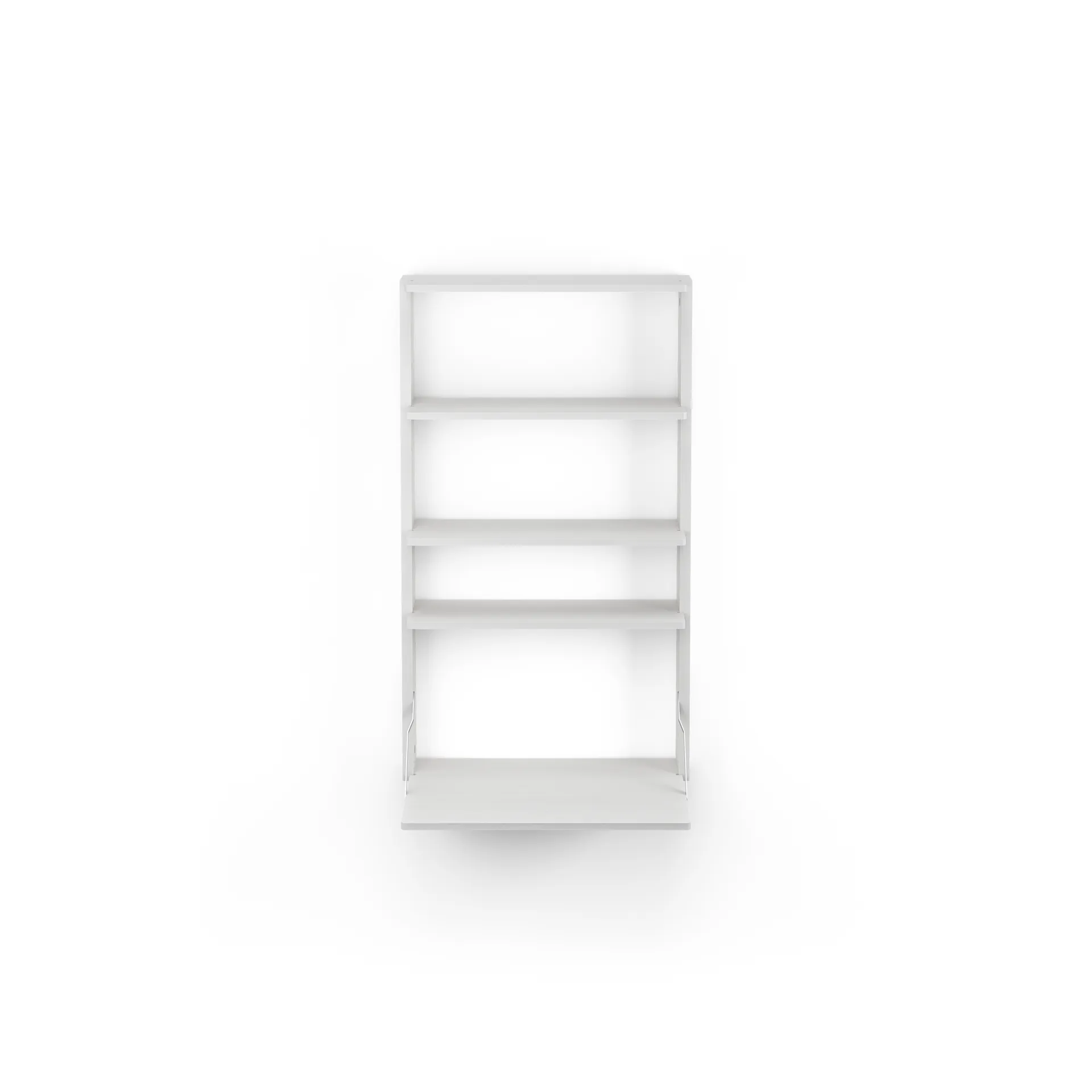 Gridlock – M1-A4-0-D vegghylle med skrivebord, White stained Ash Massproductions