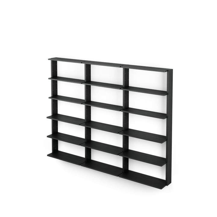 Gridlock – T3-A9-9 vegghylle - Black stained Ash - Massproductions