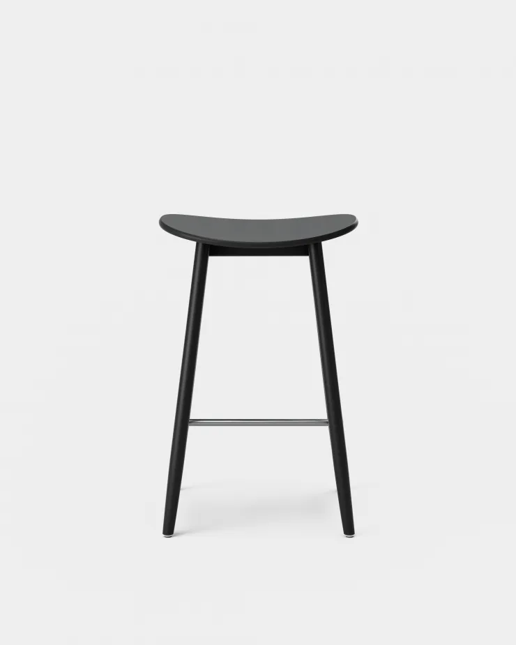 Icha barstol 65 cm, Svartbeiset bøk Massproductions