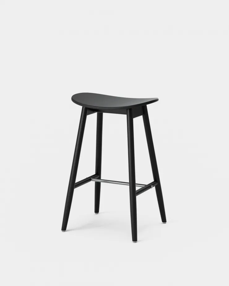 Icha barstol 65 cm, Svartbeiset bøk Massproductions