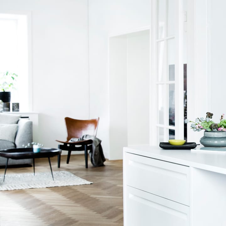 Bowl x-large bord, mango svart, svart stativ Mater