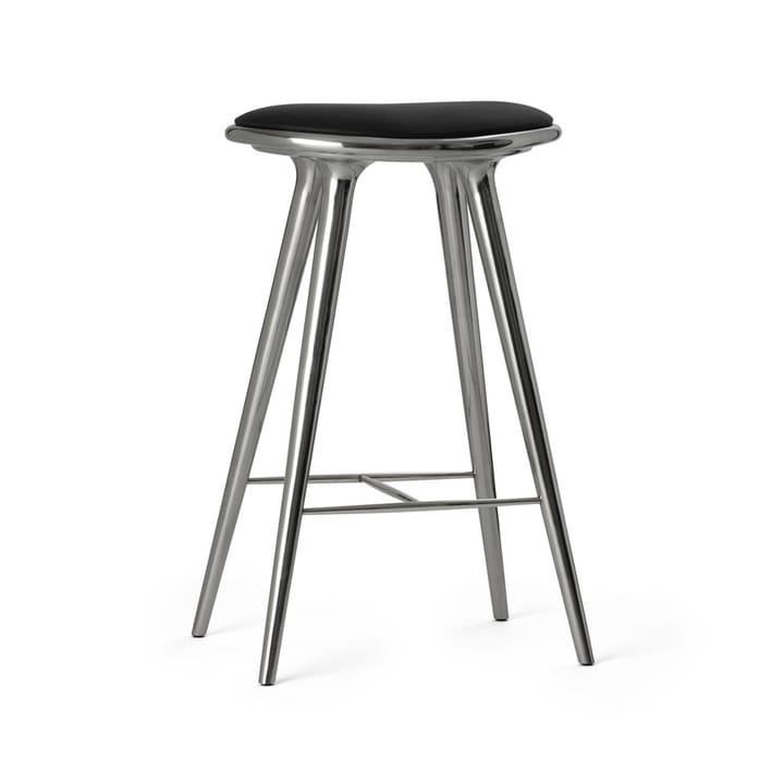 High stool barkrakk høy 74 cm - skinn svart, aluminiumsstativ - Mater