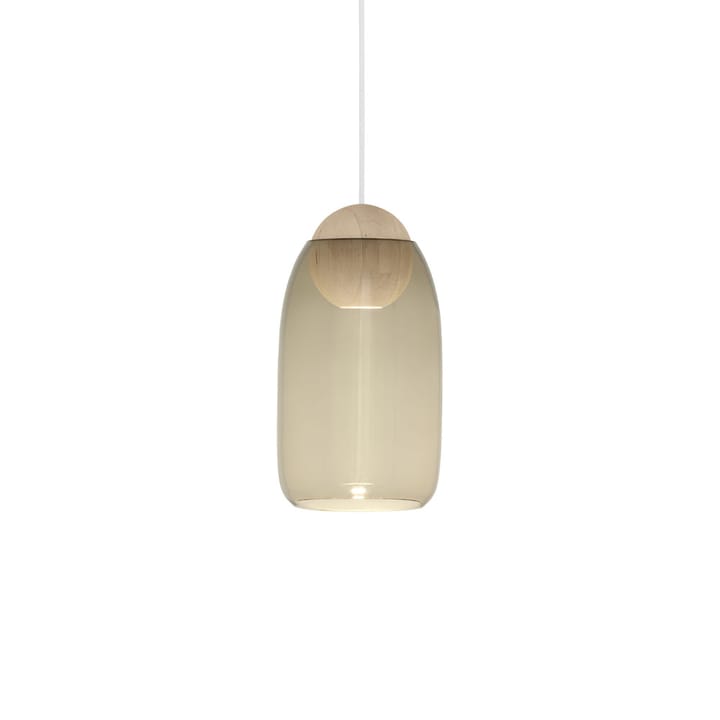 Liuku Ball takpendel - Smoked glass, mattlakkert lind - Mater