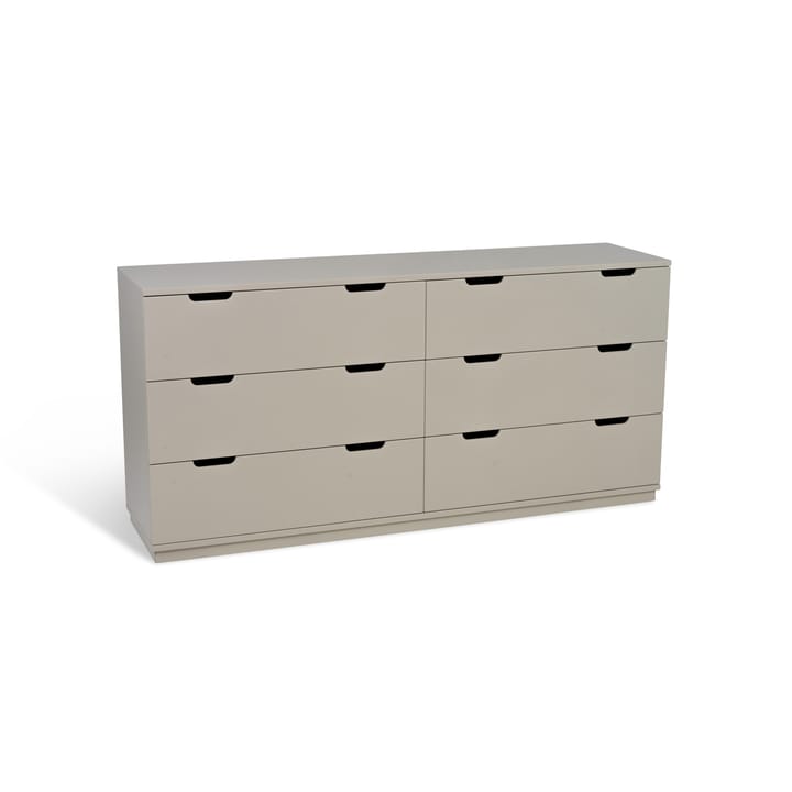 Aoko byrå dobbel 6 skuffer, Beige Mavis