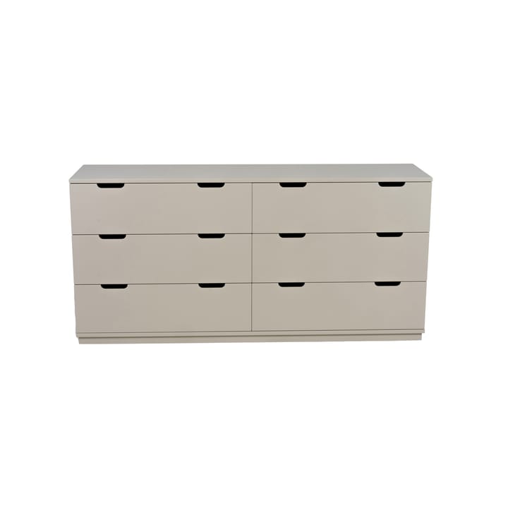 Aoko kommode dobbel 6 skuffer - Beige - Mavis