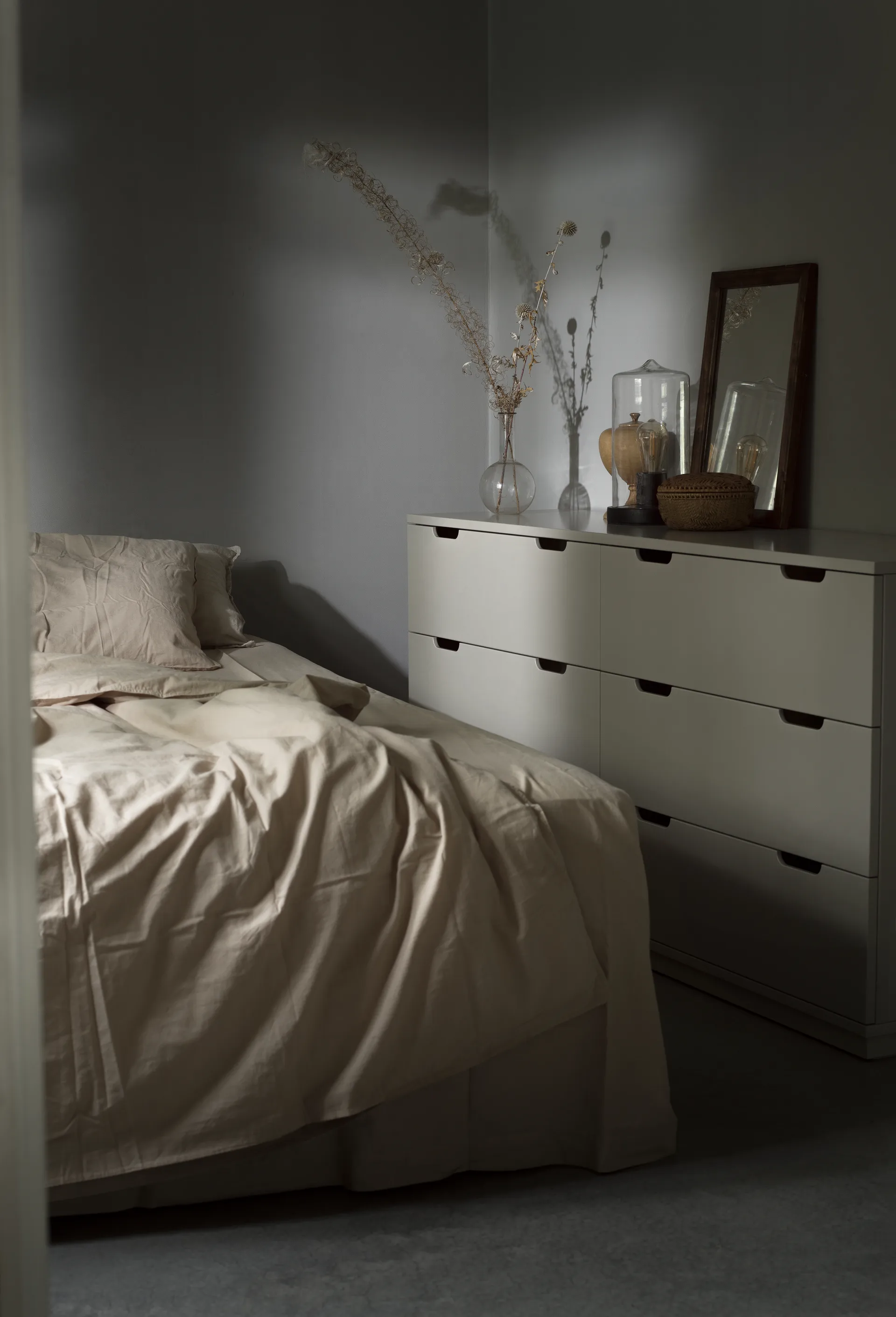 Aoko kommode dobbel 6 skuffer, Beige Mavis