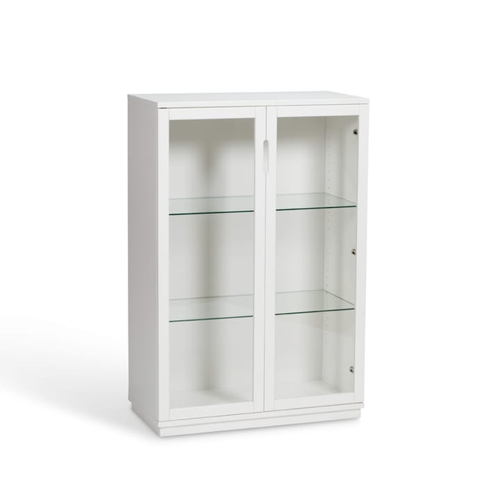 Aoko vitrineskap 120 cm, Hvitlakk Mavis