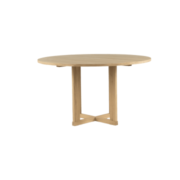 Arv spisebord ⌀130 cm - Hvitsjiktegrunnet mattlakkert eik - Mavis