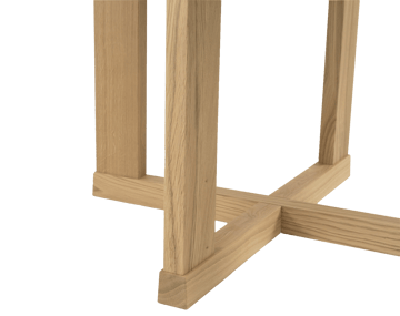 Arv spisebord ⌀130 cm - Hvitsjiktegrunnet mattlakkert eik - Mavis
