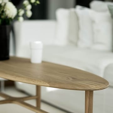 Crest sofabord ovalt - eik hvitpigment klarlakk, oval - Mavis